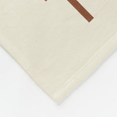 Couverture Polaire Farmhouse moderne Teracotta rustique Nom géométriq (Coin)