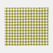 Couverture Polaire Farmhouse Olive-Green and White Buffalo Plaid (Devant (Horizontal))
