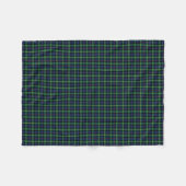 Couverture Polaire Farquharson Clan bleu, vert et noir Tartan (Devant (Horizontal))