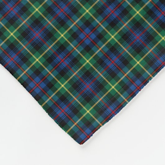 Couverture Polaire Farquharson Clan bleu, vert et noir Tartan (Coin)