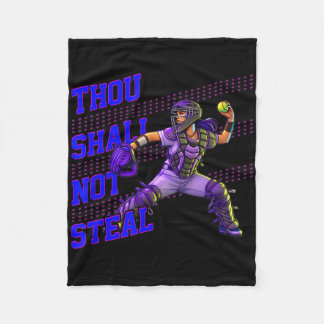 Couverture Polaire Fastpitch Girls Softll Catcher Thou Shall Not Stea