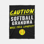 Couverture Polaire Fastpitch Softll Grandma Funny  (Devant)