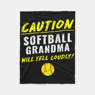 Couverture Polaire Fastpitch Softll Grandma Funny 