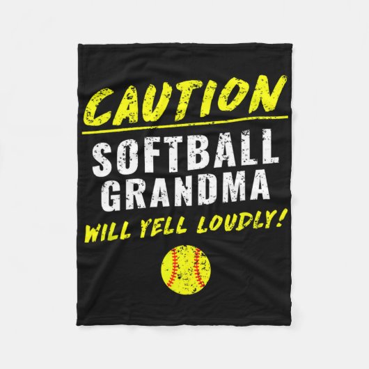 Couverture Polaire Fastpitch Softll Grandma Funny  (Devant)