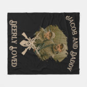 Couverture Polaire Father Son Deer Hunting Deerly Loved Photo & Name (Devant (Horizontal))