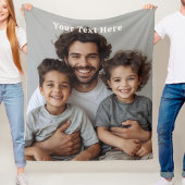 Couverture Polaire Fathers Day Fleece Blanket Custom Photo Text Gifts