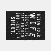 Couverture Polaire Father's Day Gift From Wife To Husband Sarcastic Q (Devant (Horizontal))