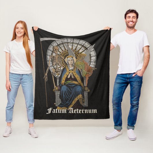Couverture Polaire Fatum Aeternum - Design gothique (En situation)