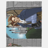 Couverture Polaire Faun Horned Fae Fantasy  (Devant)