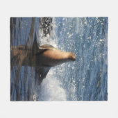 Couverture Polaire Faune couverture, vie marine, Lion de mer de Calif (Devant (Horizontal))