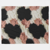 Couverture Polaire Fausse Fourrure Douce Imprimé Vache Abstrait - Pas (Devant (Horizontal))