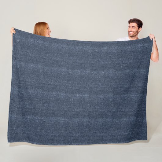 Couverture Polaire Fausse Jean Bleu Denim (En situation)
