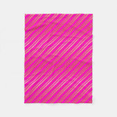 COUVERTURE POLAIRE FAUX BANDES D'OR SUR FOND ROSE (Devant)