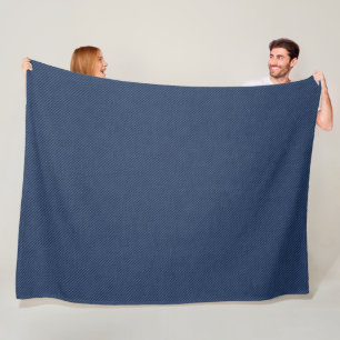 Couverture Polaire Faux Blue Jeans Blanche polaire