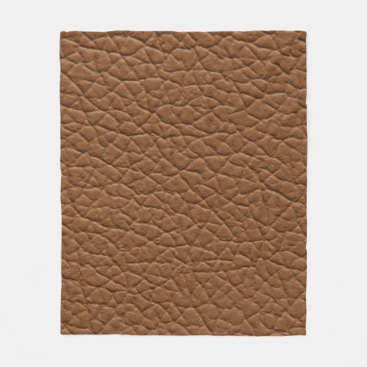 Couverture Polaire Faux cuir teintes brun clair texture majeure. abs (Devant)