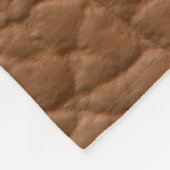 Couverture Polaire Faux cuir teintes brun clair texture majeure. abs (Coin)