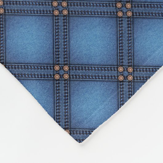 Couverture Polaire Faux Denim Texture (Coin)