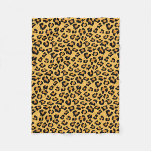 Couverture Polaire Faux Empreinte de léopard de fourrure dans les cou