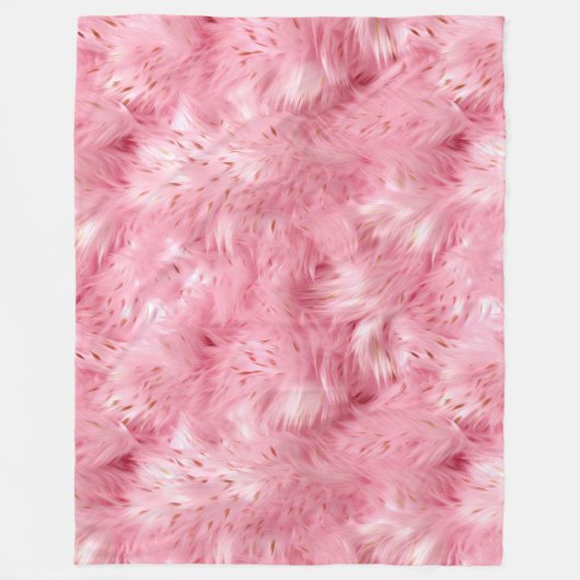 Couverture Polaire Faux Faux Rose (Devant)