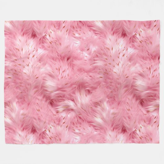 Couverture Polaire Faux Faux Rose (Devant (Horizontal))