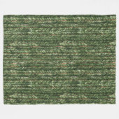 Couverture Polaire Faux fils verts tissés Noël (Devant (Horizontal))