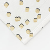 Couverture Polaire Faux Gold M. et Mme Monogram Mariage (Coin)