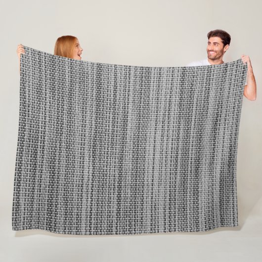 Couverture Polaire Faux Grey Tissu Blanket en polaire - Moderne (En situation)