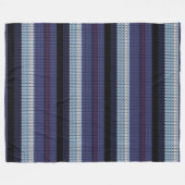 Couverture Polaire Faux Motif à brindille bleu violet blanc (Devant (Horizontal))