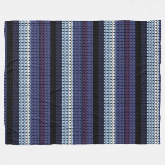 Couverture Polaire Faux Motif à brindille bleu violet blanc (Devant (Horizontal))