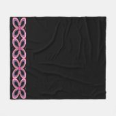 Couverture Polaire Faux Neon rose Fleur Linge (Devant (Horizontal))