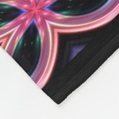 Couverture Polaire Faux Neon rose Fleur Linge (Coin)