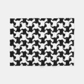 Couverture Polaire Faux pied de poule avec Chiens mode Blanche 2 (Devant (Horizontal))