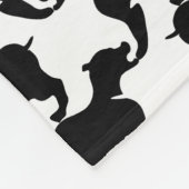 Couverture Polaire Faux pied de poule avec Chiens mode Blanche 2 (Coin)