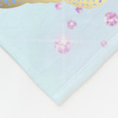 Couverture Polaire faux strass papillons pastel (Coin)