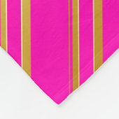 COUVERTURE POLAIRE FAUX STRIPES D'OR SUR ROSE (Coin)