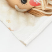 Couverture Polaire Faux yarn notch-hook Santa face Christmas (Coin)