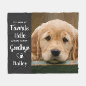 Couverture Polaire Favori Hello chien Sympathy Custom Pet Memorial (Devant (Horizontal))