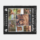 Couverture Polaire Favori Hello Hardest Goodbye Chien photo Collage (Devant (Horizontal))