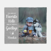 Couverture Polaire Favori Hello Hardest Goodbye Pet Dog Memorial (Devant (Horizontal))