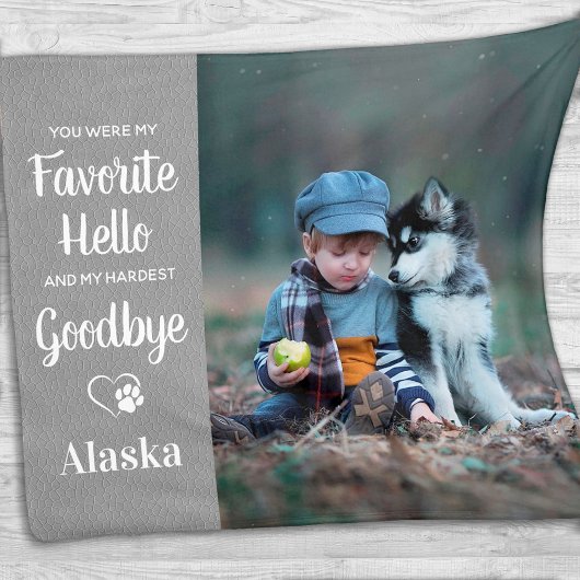 Couverture Polaire Favori Hello Hardest Goodbye Pet Dog Memorial