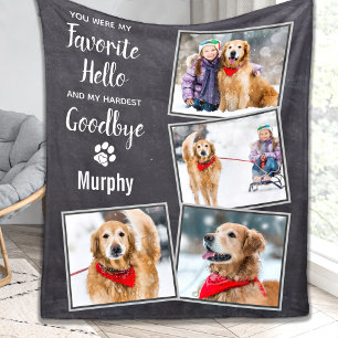 Couverture Polaire Favori Hello Hardest Goodbye Pet Dog Memorial