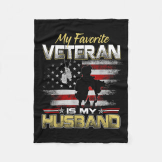Couverture Polaire Favorite veteran is husband boyfriend veterans day