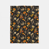 Couverture Polaire Fayères d'automne Goblincore Floral (Devant)