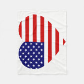 Couverture Polaire fbcnt Heartflag USA (Devant)