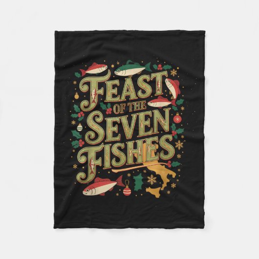Couverture Polaire Feast Of The Seven Fishes Festive Italian Holiday  (Devant)