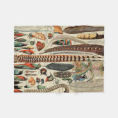 Couverture Polaire Feather Bird Wildlife Plumes d'antiquités (Devant (Horizontal))