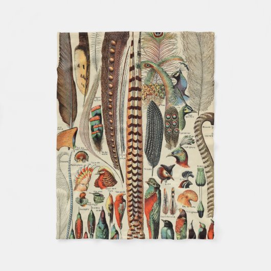 Couverture Polaire Feather Bird Wildlife Plumes d'antiquités (Devant)
