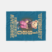 Couverture Polaire February 1980 46th Birthday 46 Year Teddy Bear Bei (Devant (Horizontal))