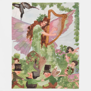 Couverture Polaire Fée de la musique jouant de la musique