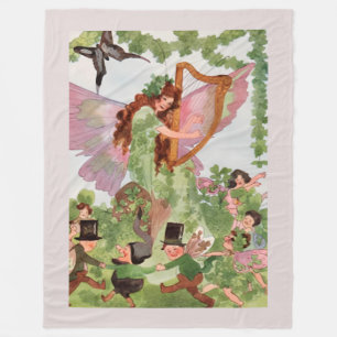 Couverture Polaire Fée de la musique jouant de la musique